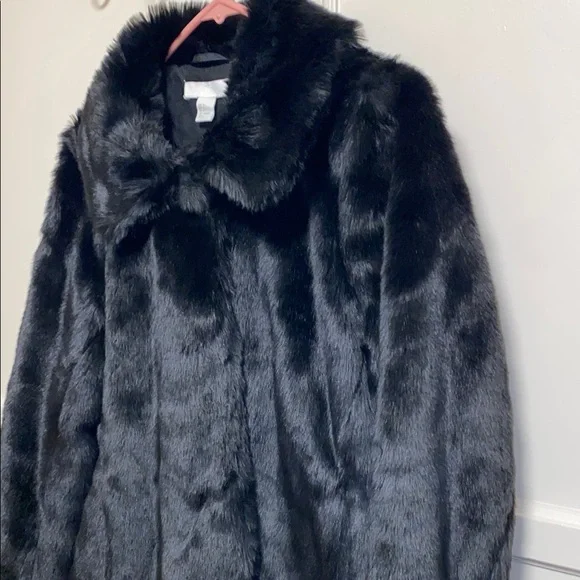 H&M Size 4 Black Teddy Jacket Luxurious Fluffy Faux Fur - Picture 15 of 16